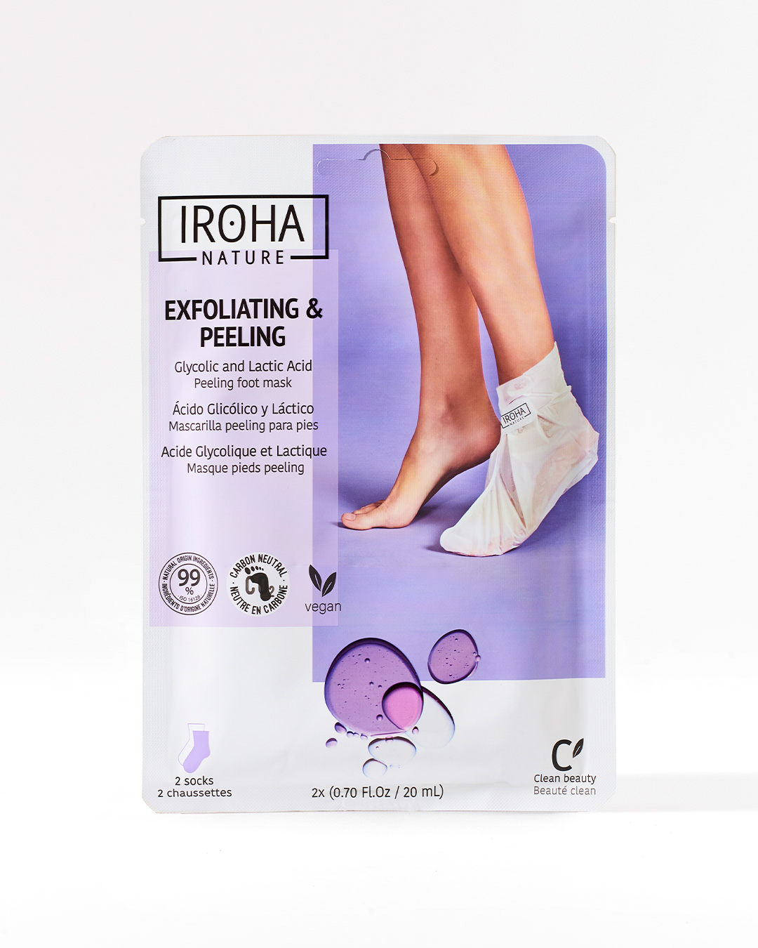 Coolling effect mask socks with Peppermint - Iroha Nature